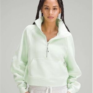lululemon kholrabi green xs/s oversized half-zip scuba